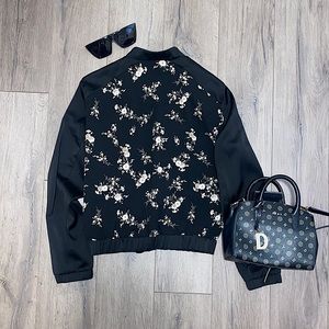 Dynamite Floral Back Bomber Jacket. Size M.